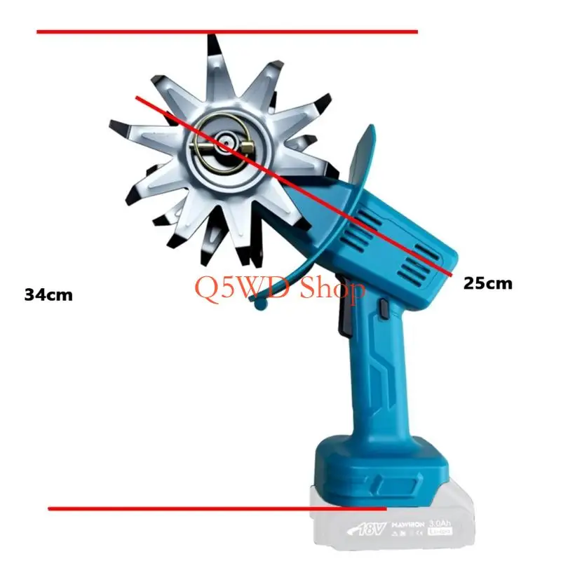 Q5WD Handheld Tiller Cultivator Electric Tiller Battery Powered Cultivator for 18/21V view 5