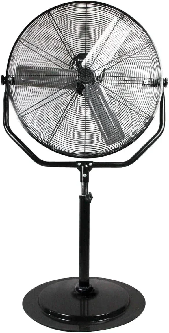 مروحة صناعية بقاعدة مقاس 30 بوصة، شديدة التحمل، مروحة تجارية للمستودعات والمصانع والمساحات الكبيرة، ارتفاع قابل للتعديل