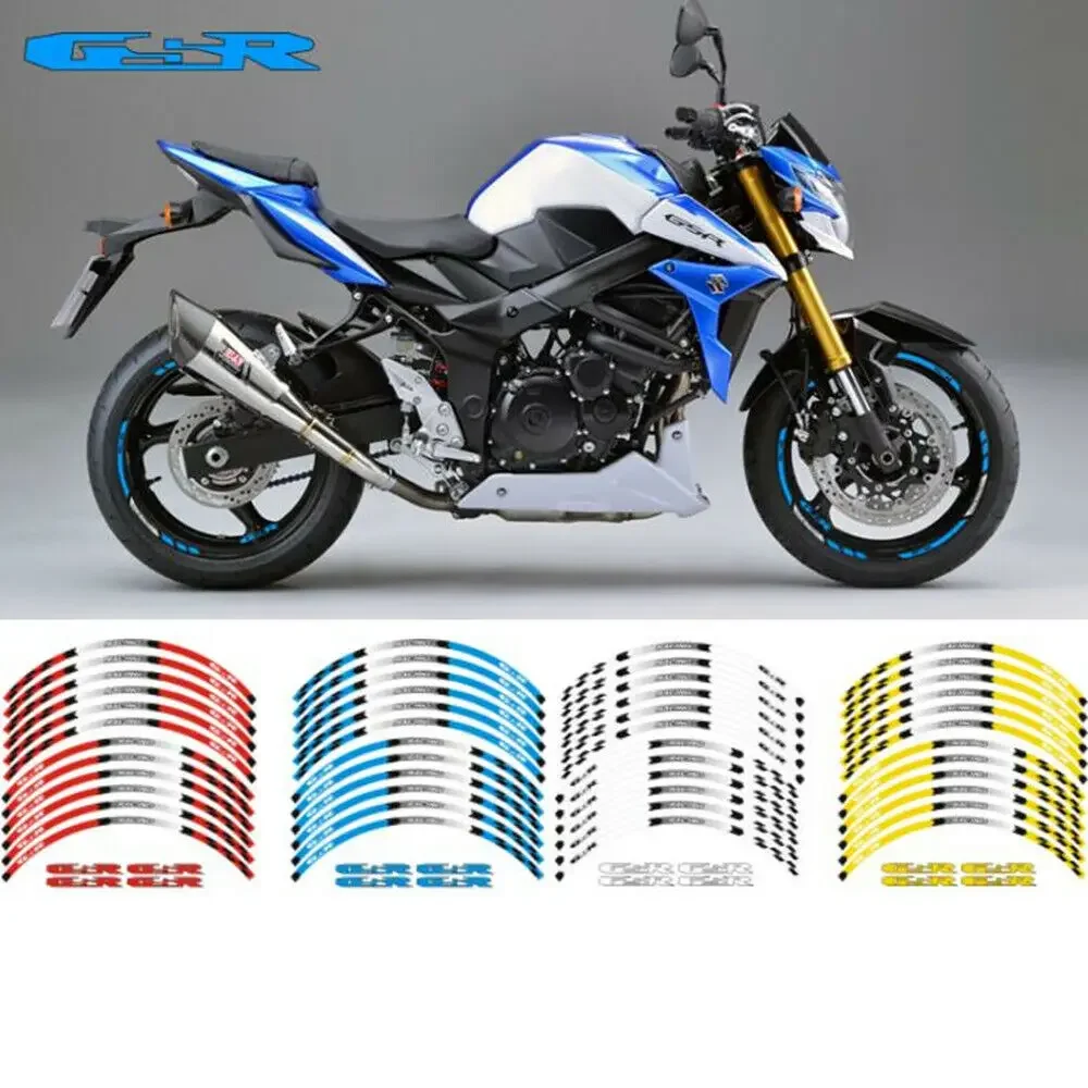

For Suzuki GSR400 GSR600 GSR750 GSR 400 600 750 17inch Wheel Hub Motorcycle Accessories Stickers Rim Decal Reflective Stripe Set