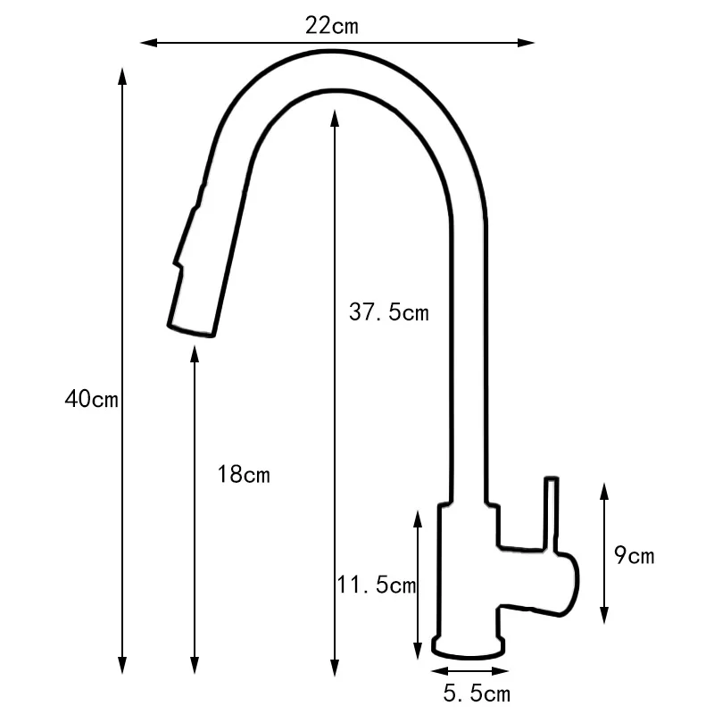 304 Stainless Steel Black Kitchen Faucet Hot and Cold Faucet Sink Rotatable Single Cooling for Kitchen robinet de cuisine