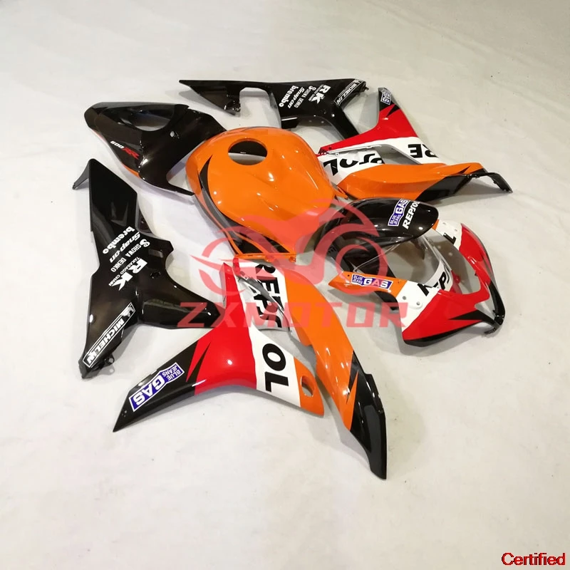 Kit completo de carenagem para motocicleta cbr 600rr 2007 2008, conjunto de painel de carenagens abs, carroceria para honda cbr600rr 07 08