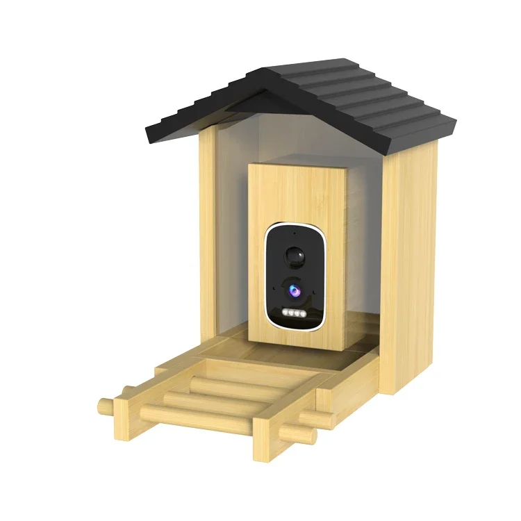 aNew Arrival Waterproof Solar Powered Pir Motion Detection Night Vision Ai Bird Feeder for Outdoor Garden Watching