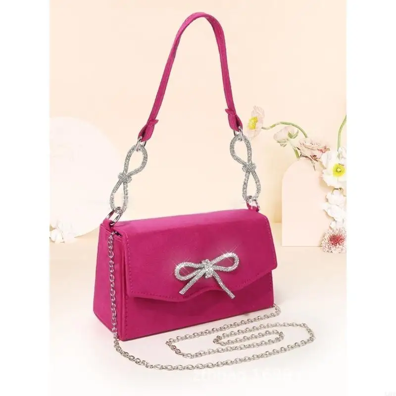 

Sparkling Diamond-Encrusted Bowknot Clutch Exquisite Sparkling Evening Purse Elevates your Styles with Elegances Durable
