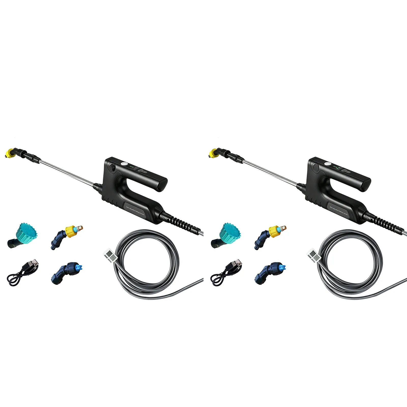 Electric Garden Sprayer Stepless Adjustable Wand 7.4V Battery Powered Spray Gun 3000mAh USB Rechargeable Watering