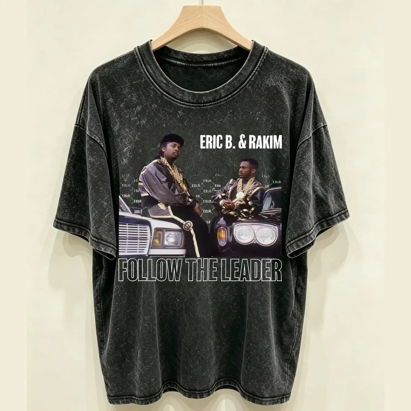 washed T Shirt Follow the Leader Eric B Rakim Paid in Full Let Rhythm Hit 'Em vintage Washed Unisex fashion graphic homme
