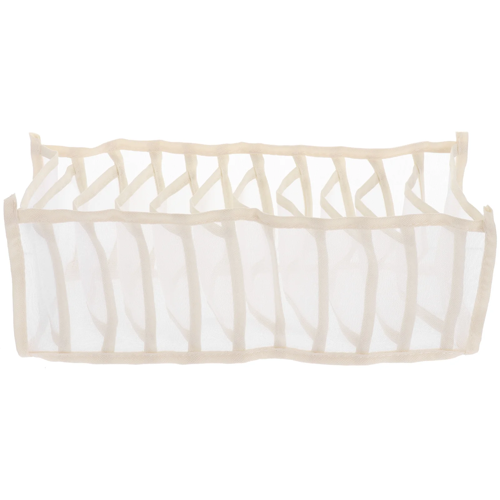 

11 Grids Storage Underwear Box Beige Bra Organizer Tray Multi Grid Drawer Basket for Closet Organization