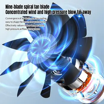 迷你冷風機,雙速,1800毫安培時,帶加濕器和霧化器功能,USB充電,500毫升水箱,適用於家庭、辦公室和宿舍。 8 最佳銷售 水冷風扇 - №6