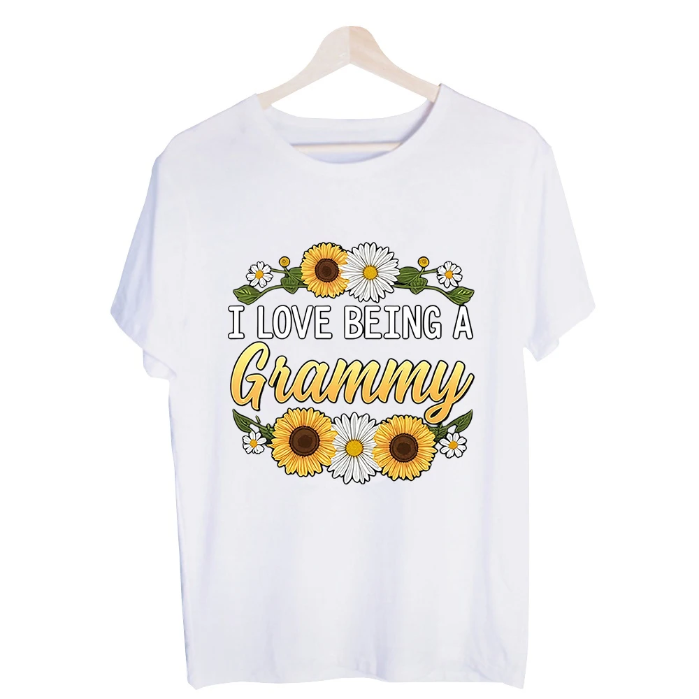 Women's Sunflower Daisy Letter Print Graphic Tee, Casual Short Sleeve T-Shirt for Daily Wear and Family Gatherings