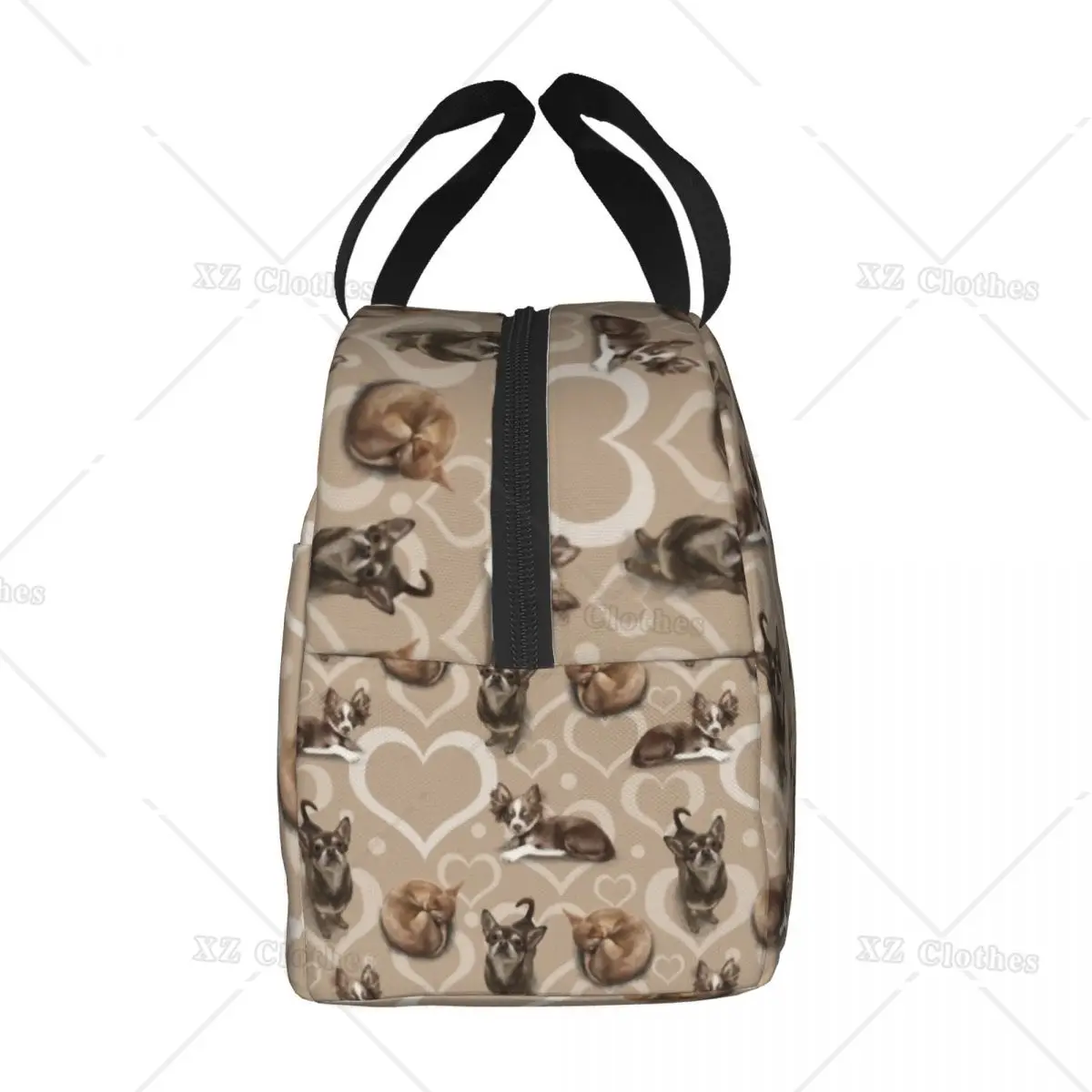 Bolsa de almuerzo con patrón de cachorro de Chihuahua para mujeres y hombres, Linda caja térmica portátil para amantes de los perros, enfriador para acampar, viaje