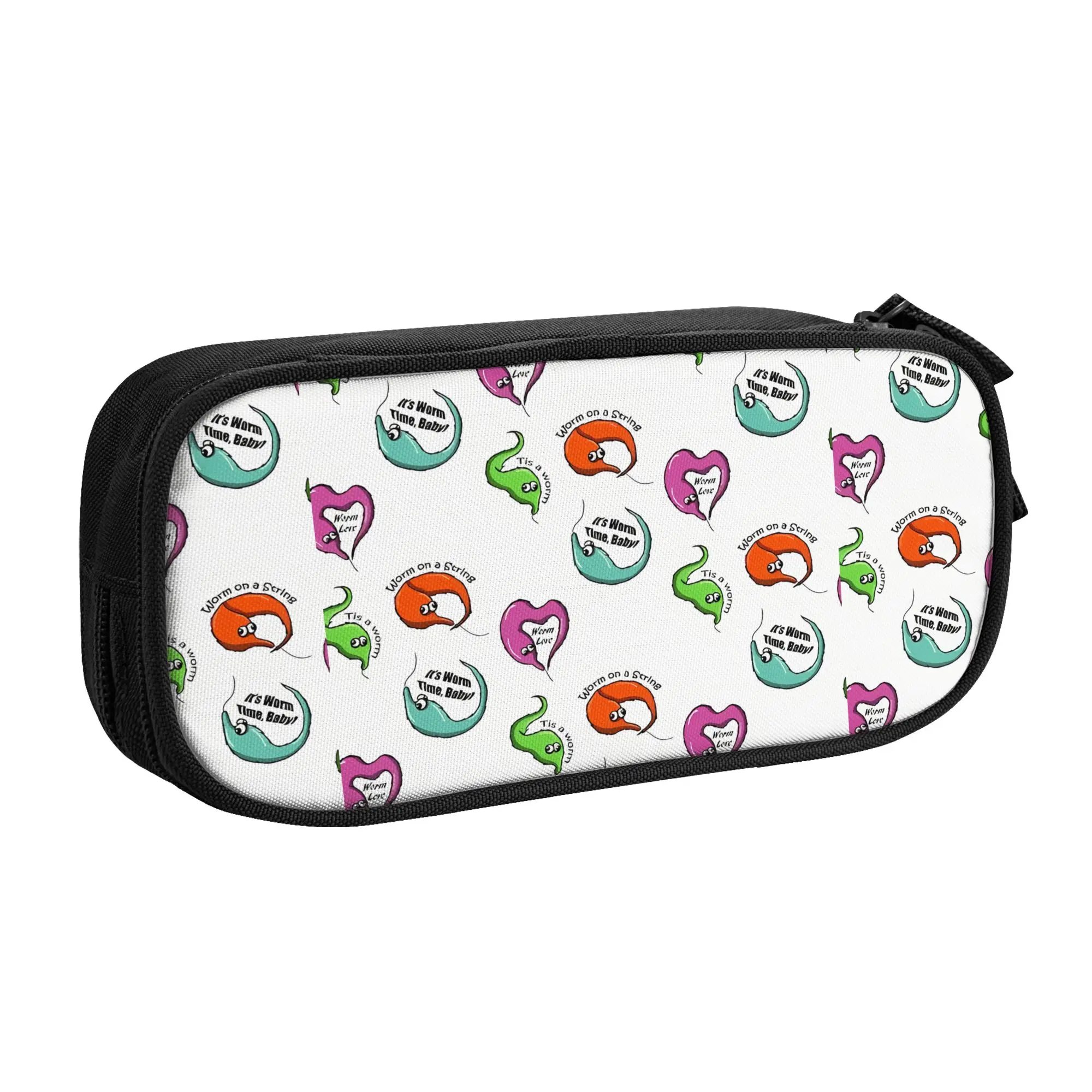 1 Piece Stylish Complete Pencil Case Girls Pen Bag Worm On A String Office Pencil Pouch