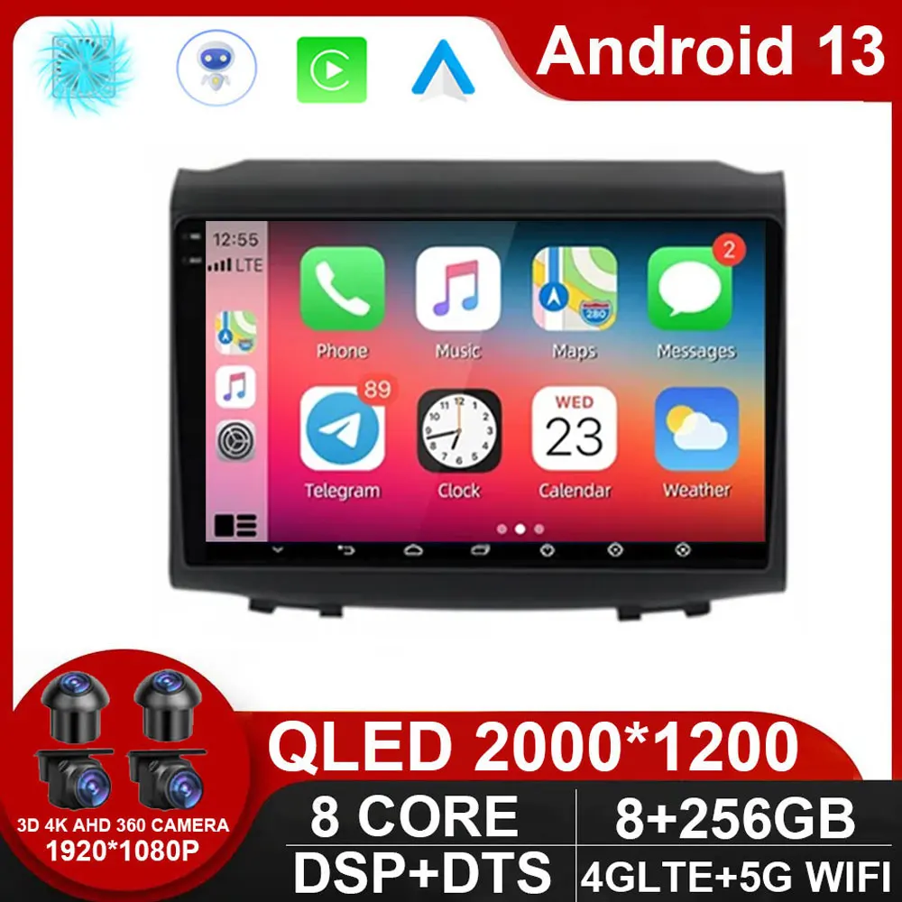 

Android 13 Carplay For JAC Refine S3 2019 Car Radio Multimedia Video Player GPS Navigation BT Car Stereo Audio Recorder DVD 2din