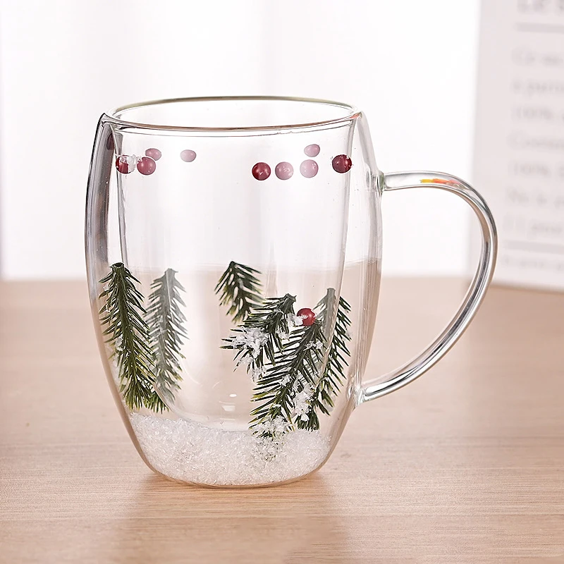 1/2/4PCS Doppel Wand Klar Glas Kaffee Tassen Doppel Isolierte Glas Tasse Für Heiße Kalte Getränke cappuccino Espresso Tasse – Detail 9