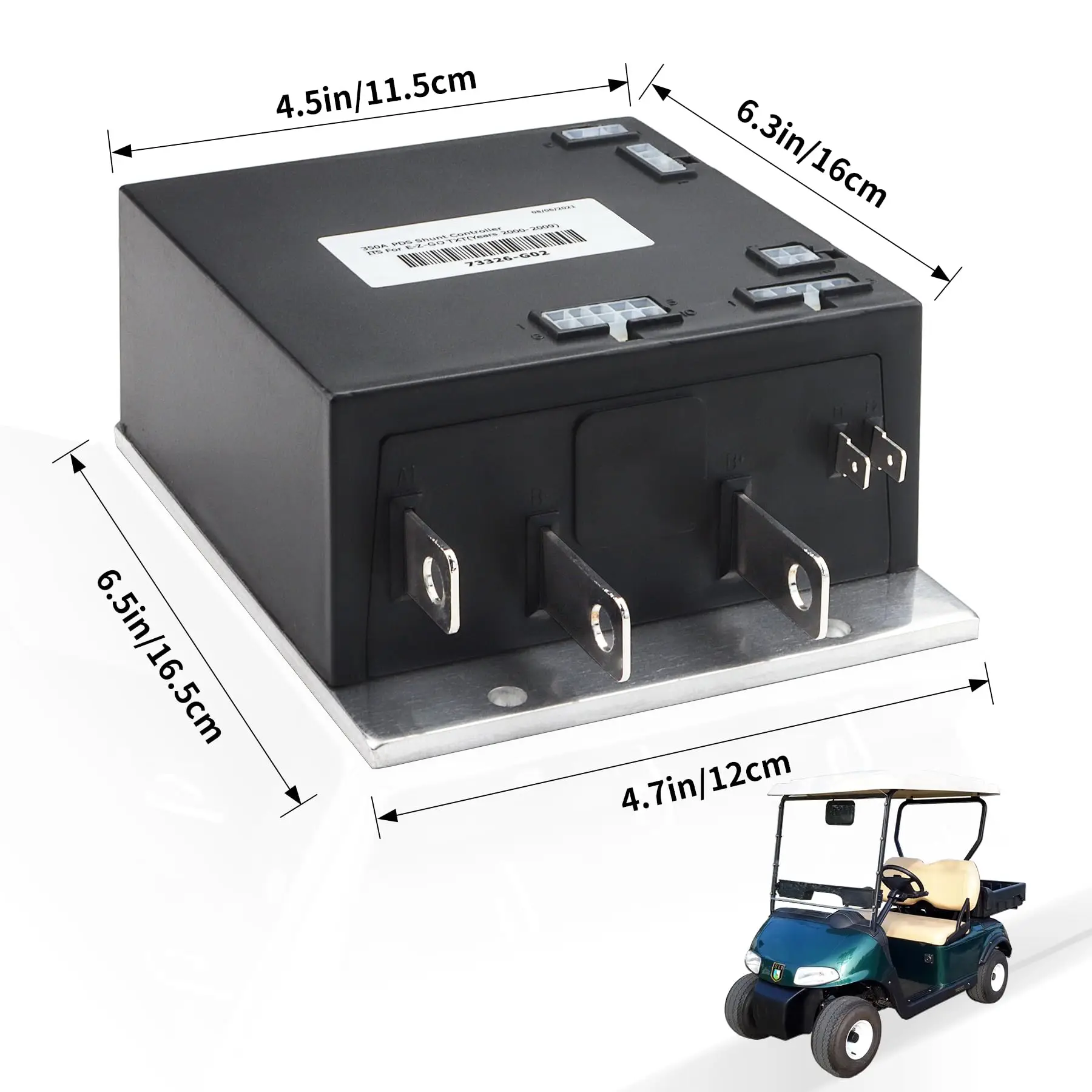 Reemplace el Controlador de Motor del Carrito de Golf 36V 350A 73326-G02 compatible con (2000-2009) EZGO TXT Carritos de Golf PDS Controlador Shunt ITS