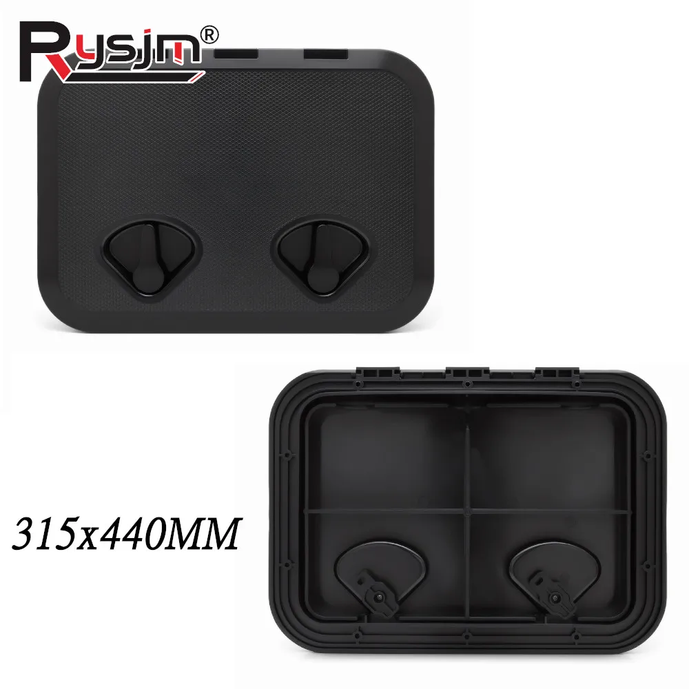 

ABS Marine Deck Access Hatch Cover Anti-UV Non-Skid Inspection Hatch White / Black For Marine Boat Yacht RV 315*440MM