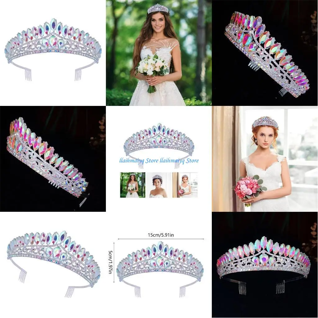 

573B Stylish Wedding Crowns Adjustable Size Suitable for Bridal and Formal Occasions