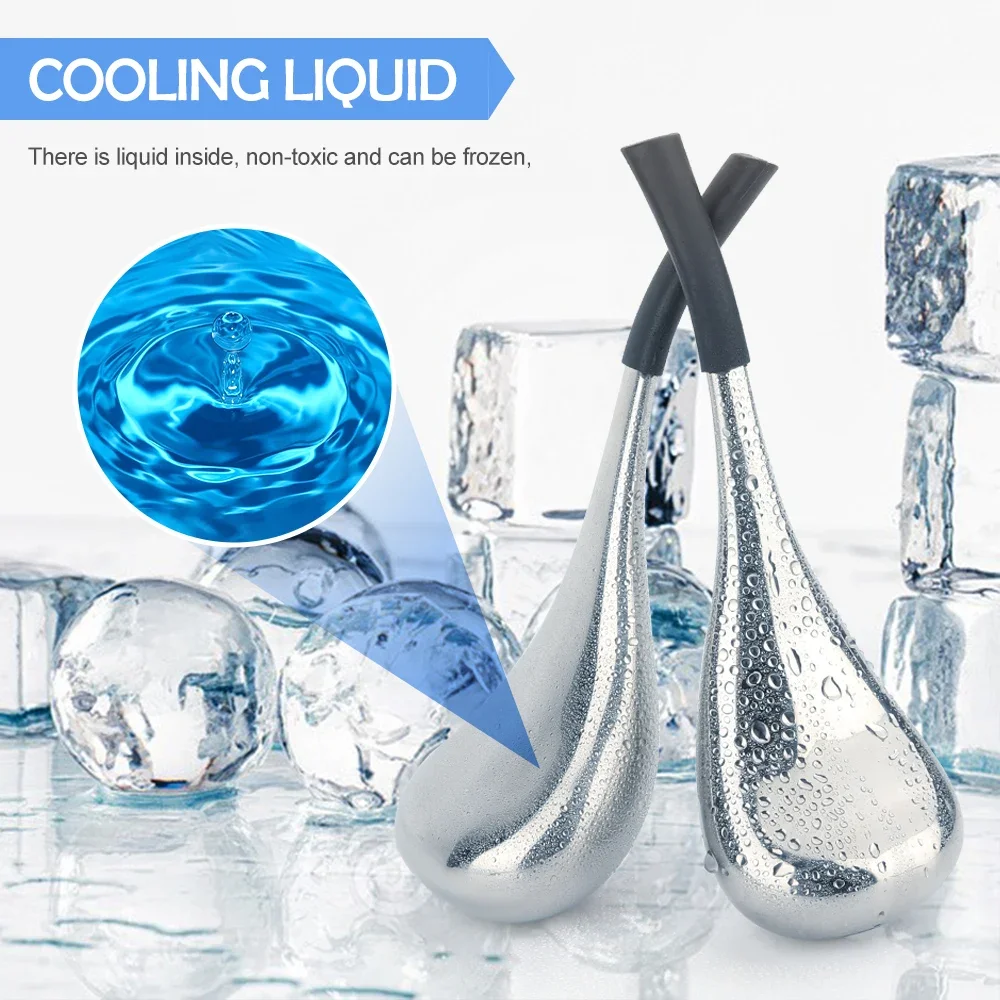 1pc Ice Globes Facial Skin Care Tools for Face Eyes Stainless Steel Face Beauty Cryo Sticks for Men Women Cooling Spa Globes