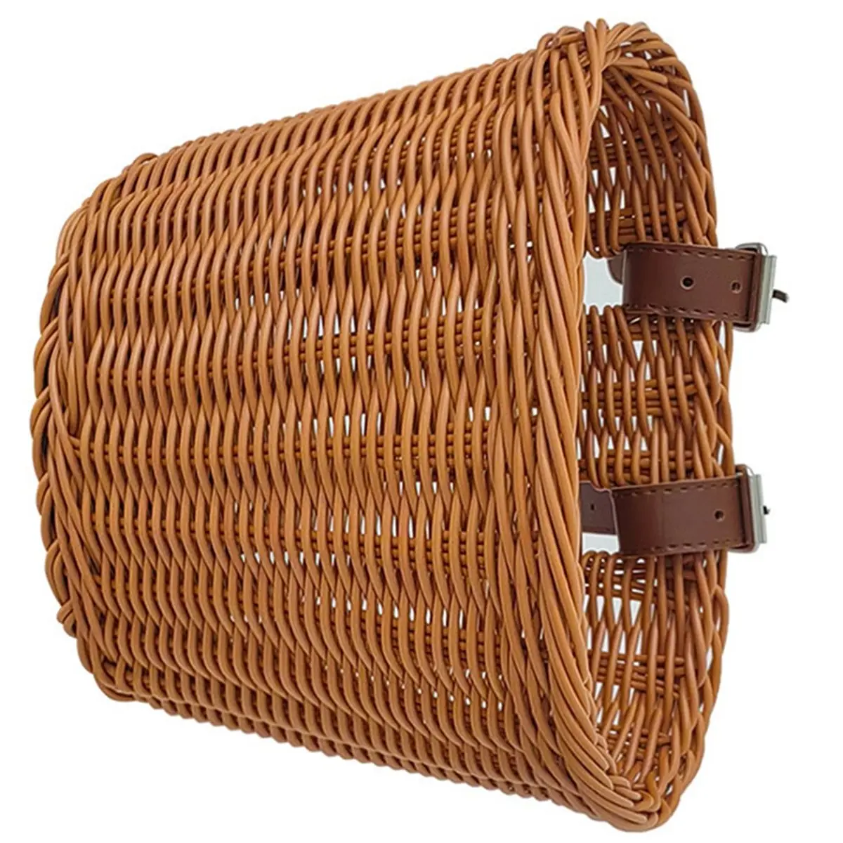 BHBL Natural Willow Front Bike Basket for Handmade Wicker Storage Container with Large Capacity for Outdoor Cycling