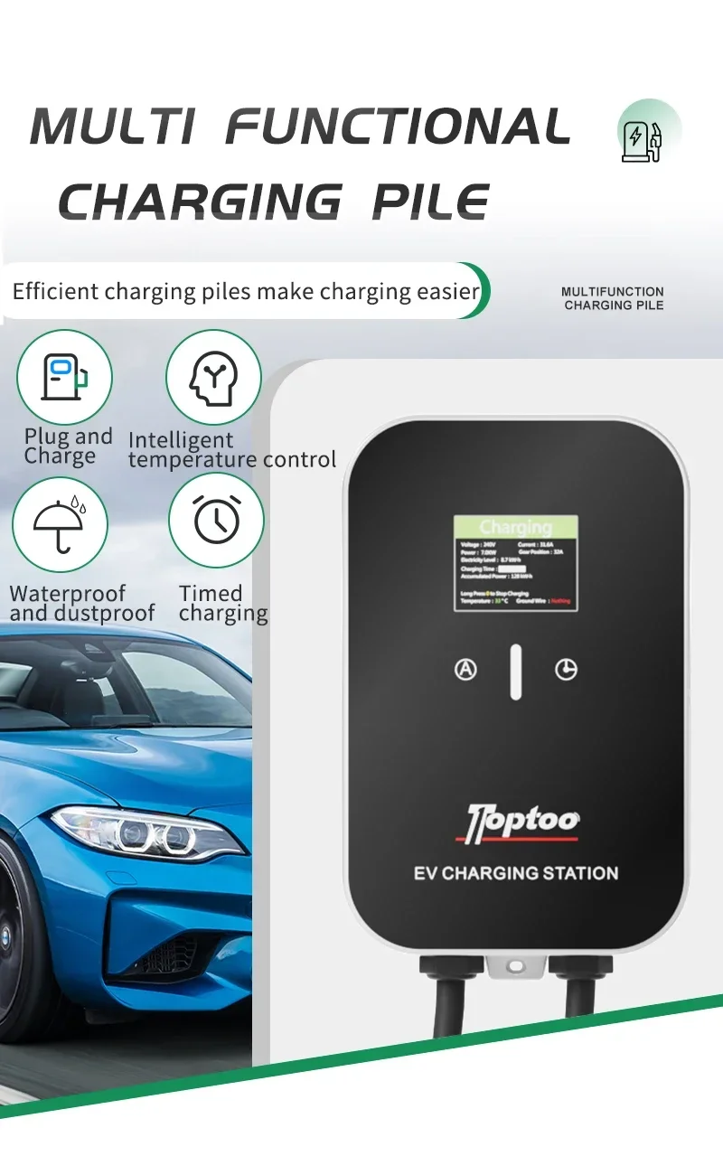 TYPE1 American Standard Charging Pile 7KW AC USA Canada North American New Energy Electric Vehicle Outdoor Ev Charger 6