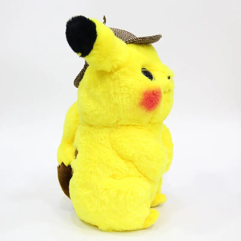 28cm Anime Cute Cartoon Pokemon Toy Kawaii Detective Pikachu Kids Sleep Pillow Ornament Doll Children Birthday Festival Gift Toy