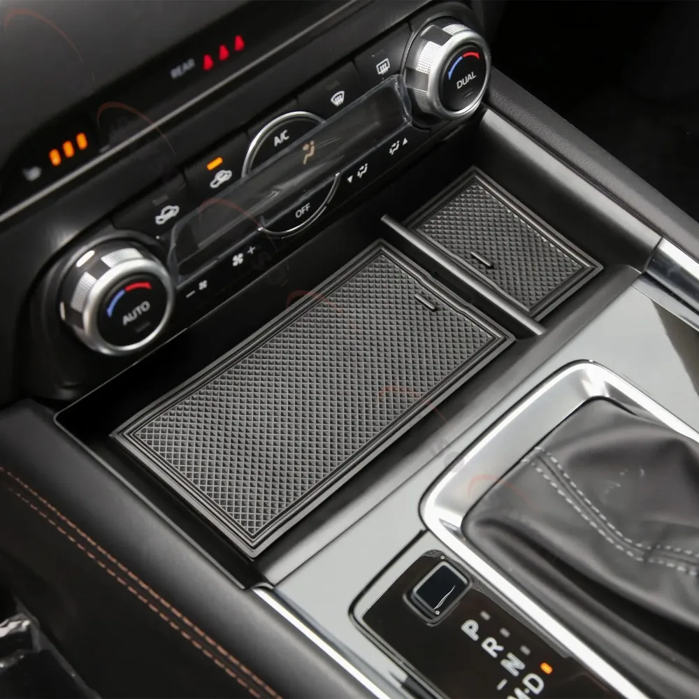 Mittelkonsolen-Organizer vorne für Mazda CX-5 22-25 – Münzhalter, Schalthebel-Organizer, vordere Aufbewahrungseinlagen, Armlehnenbox – Detail 13