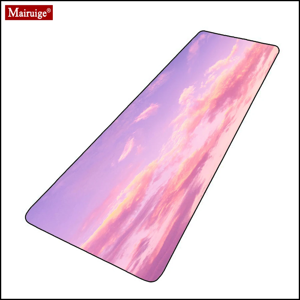 Sky Pink Mouse Pad Cute Office Carpet Kawaii Gaming Accessories Mousepad Large Mat Keyboard Pad Pc Gamer Complete Tapete Mouse