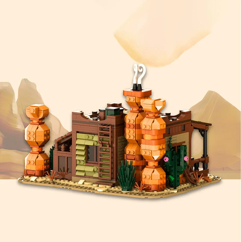 منتج جديد رائع MOC بنة نموذج ريد روك مزرعة التكنولوجيا وحدات لعبة أطفال هدية مجموعة تجميع ذاتية الصنع