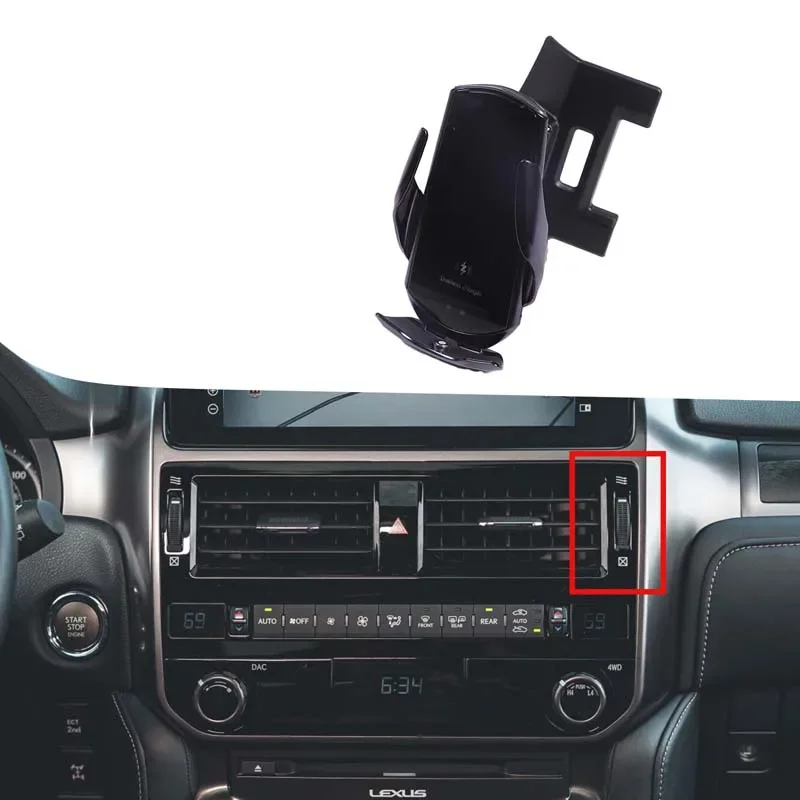 Car Center Dashboard Air Outlet Additional Cell Phone Holder For Lexus GX 2021 2022 2023 Mobile Bracket Stand Accessories