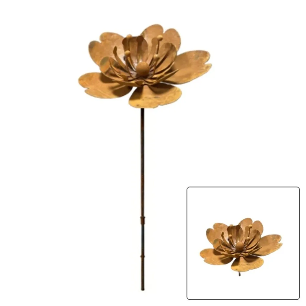 Garden Landscape Iron Garden Stake Yard Ornament Yard Ornament Intricate Cutout Design Weather-resistant Coating