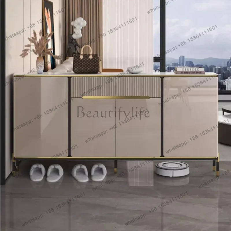 zj.luxury FAMAPY modern credenza sideboard buffet with drawer and pop-up doors,  for living room or hallway Nordic Furniture hom
