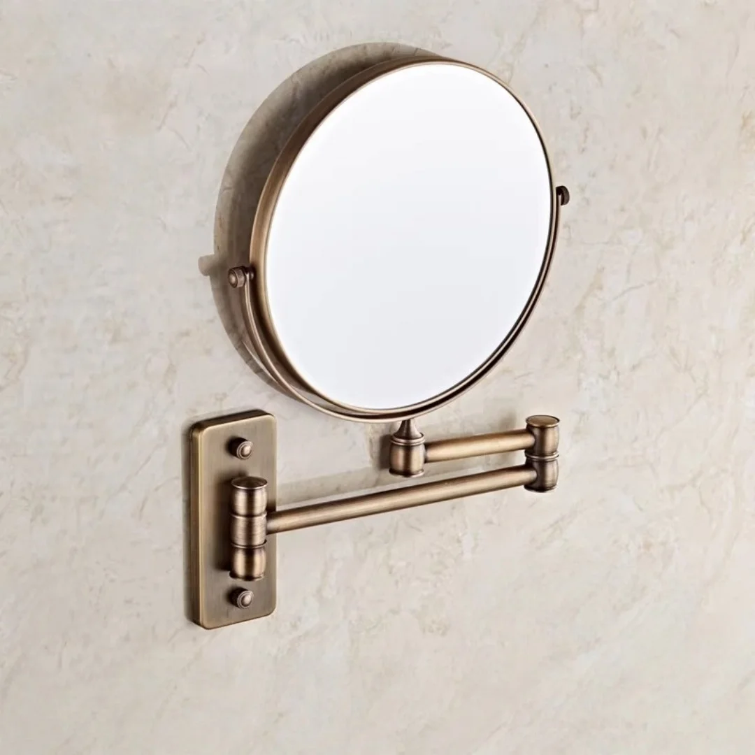

Antique Bathroom Mirror 8" Black Dressing Mirror 3X/1X Magnifying Mirror Folding Gold Makeup Mirror Cosmetic Mirror Lady Gift
