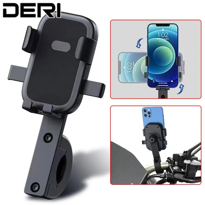 

Mobile Phone Holder 15-34mm Handle Bar Clamper Bracket 360° Rotatable Shock Absorb For Bicycle Quard ATV Electric Moto Scooter