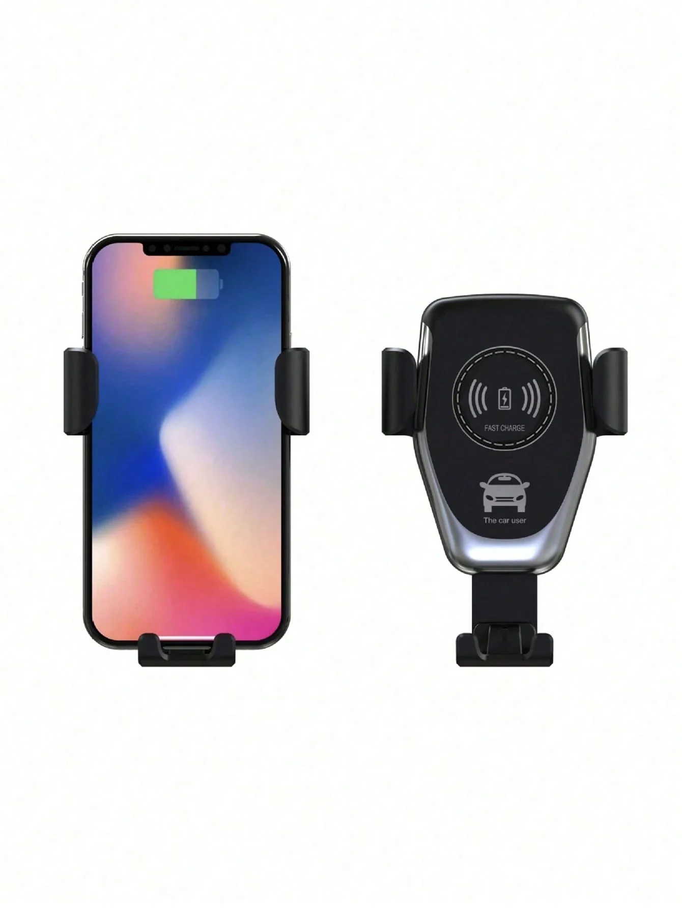 Wireless Car Charger, 15W Fast Charging Auto Clamping Car Charger Phone Mount Phone Holder Fit Compatible With  15 14 13 12 11 P