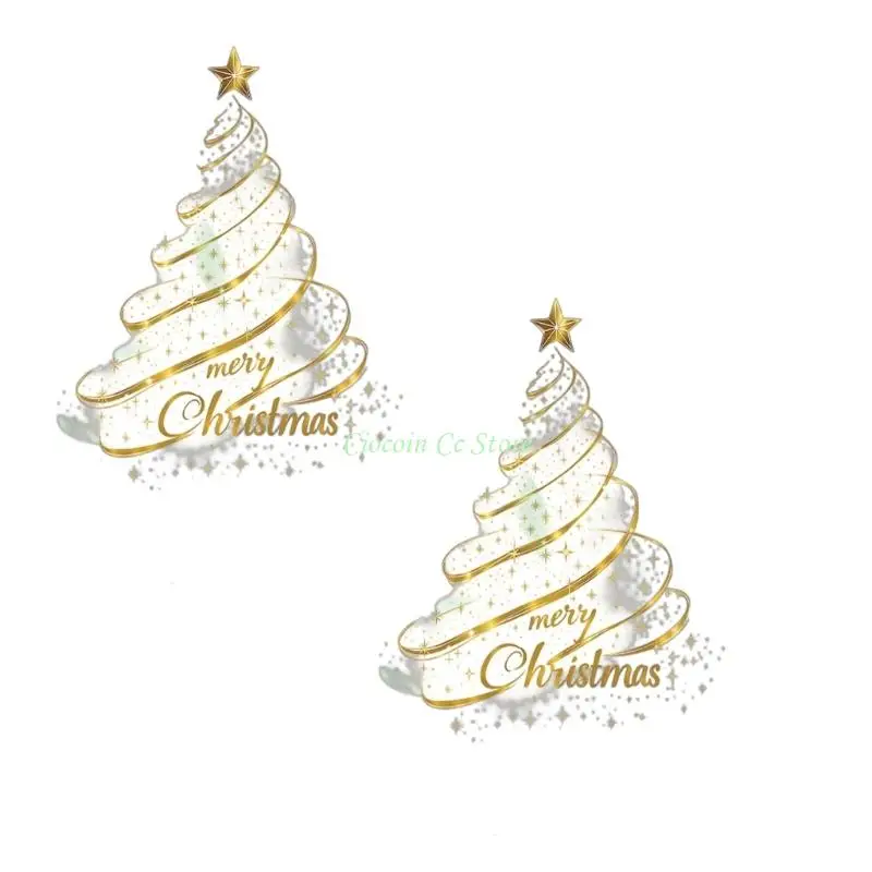 X90F Christmas Decorations,Christmas Window Clings Xmases Tree Window Clings Decal