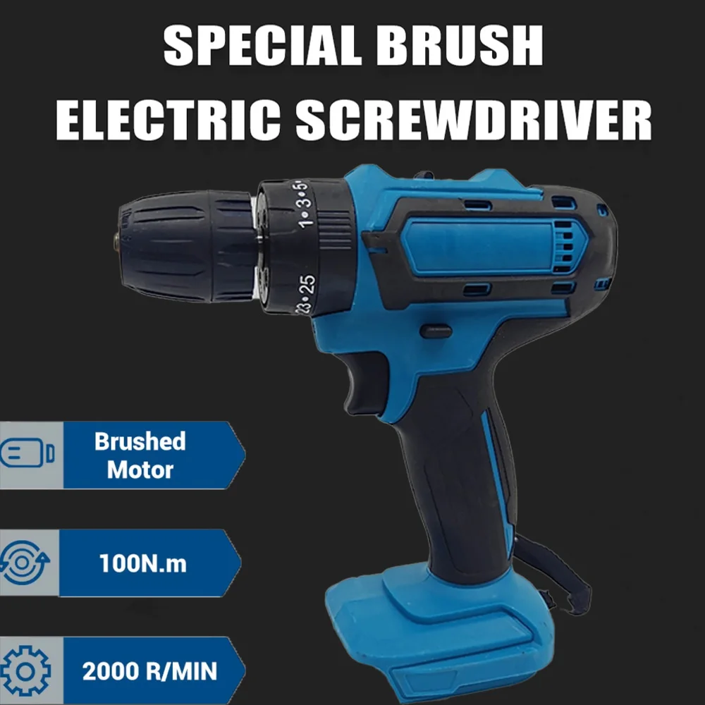

Electric Impact Screwdriver tools Multifunctional Cordless Drill Power Tool Torque Setting 2 Gear Speed Electric Screwdriver
