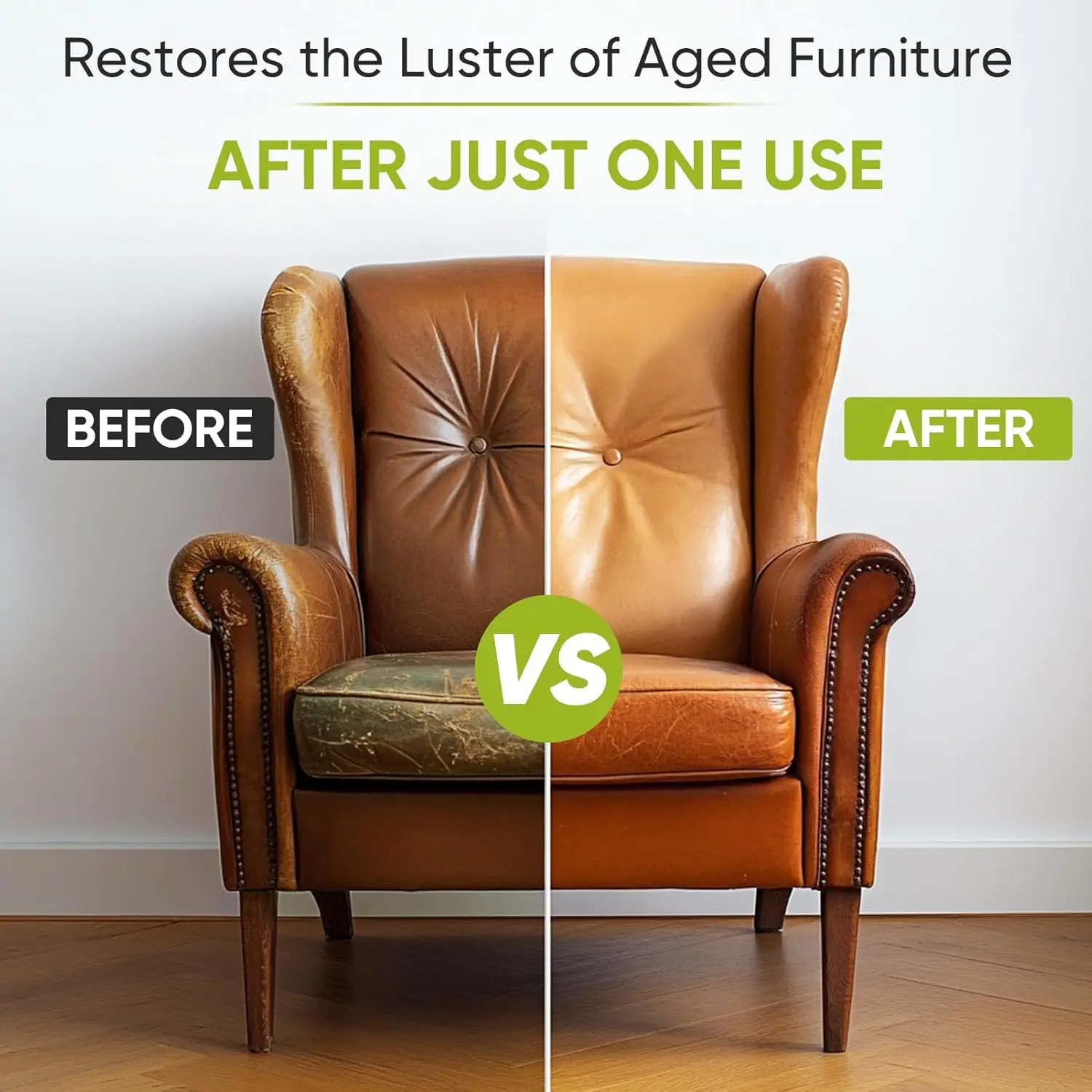 Crema para el cuidado del sofá de cuero: limpiador y acondicionador de cuero natural, hidrata, restaura y protege los sofás y las sillas