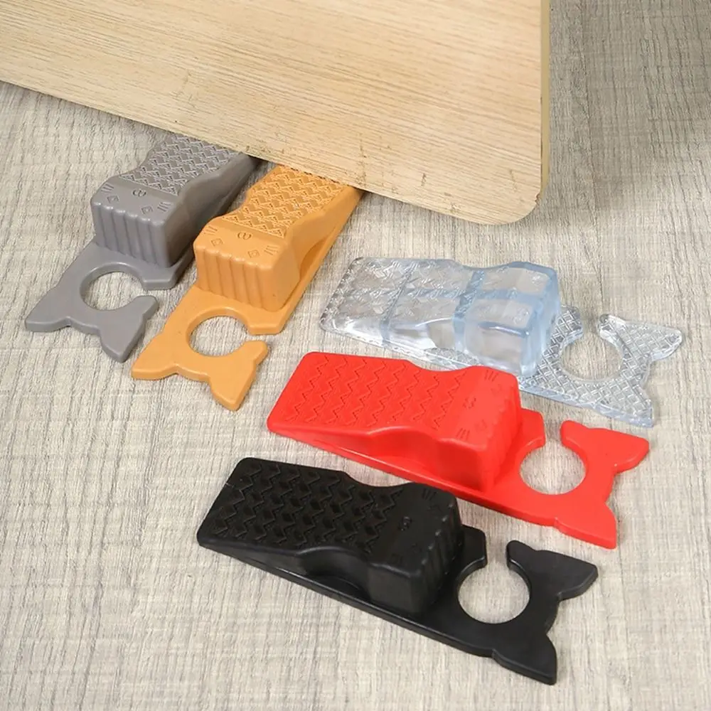 PVC Silicone Door Stopper Soft Anti Collision  Floor Holder Rubber Hook Hangable type Wall Protectors Door Fixing Block