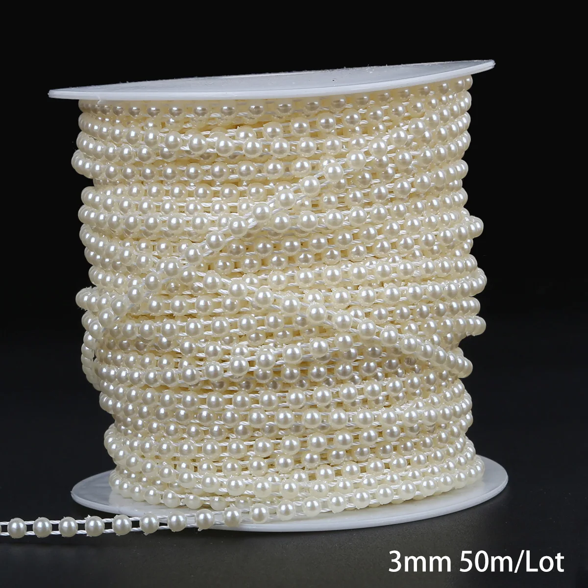 36-361Feet Artificial String Pearl 3-10MM Pearl Bead,Faux Pearl Chain Garland Spool Roll Strand Wedding Party Xmas Tree Decors