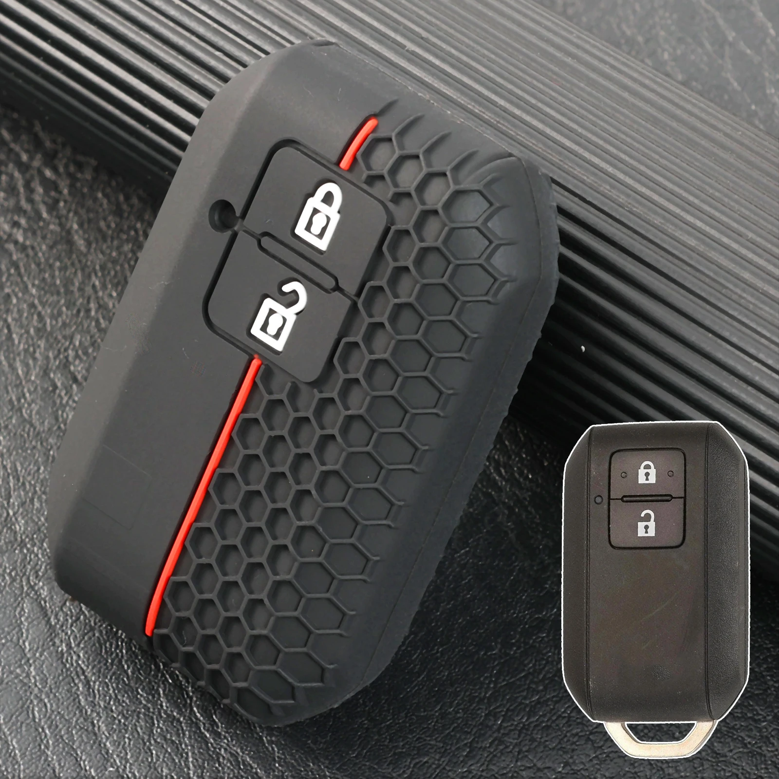 For Suzuki Swift Ertiga Ignis Jimney XL7 2024 2023 Silicone Remote Key Fob Ring Chain Protector Case Cover Holder Shell 2 Button