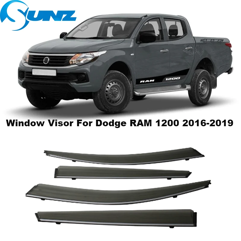 Window Visor For Dodge Ram 1200 2016 2017 2018 2019 Weathershield Sun Rain Deflectors Guards Car Sun Visor Deflector Shelter