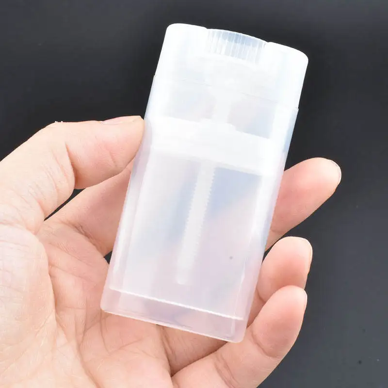 100 szt. 15ml Puste Mini Plastikowe Owalne Płaskie Tubki/Butelki na Balsam do Ust Podróżne Pojemniki na Próbki do Samodzielnego Wyrobu Dezodorantu, Stałego Balsamu do Ciał, Szminki