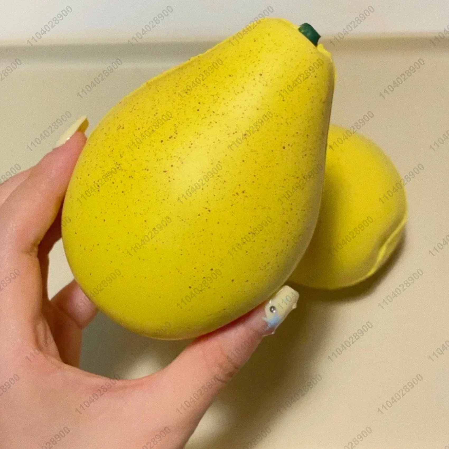 Fruit Squishy Toy Slow Rising Yellow Green Pear Watermelon Slow Rebound Squeeze Toy Stress Release Ball Hand Relax Toy