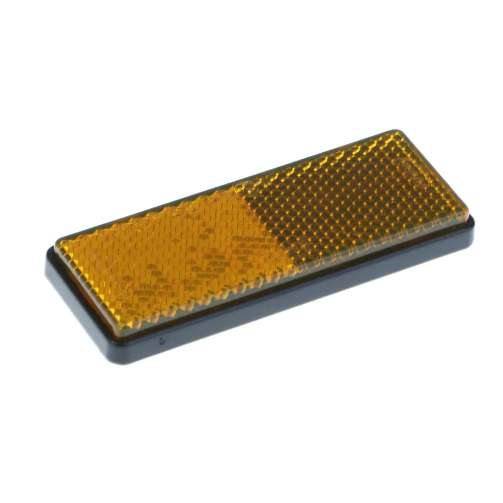 Car Bicycle Light Reflective Strip Plastic Adhesive Safety Reflector Sticker Rectangular for Motorcycles Trailers and Bags