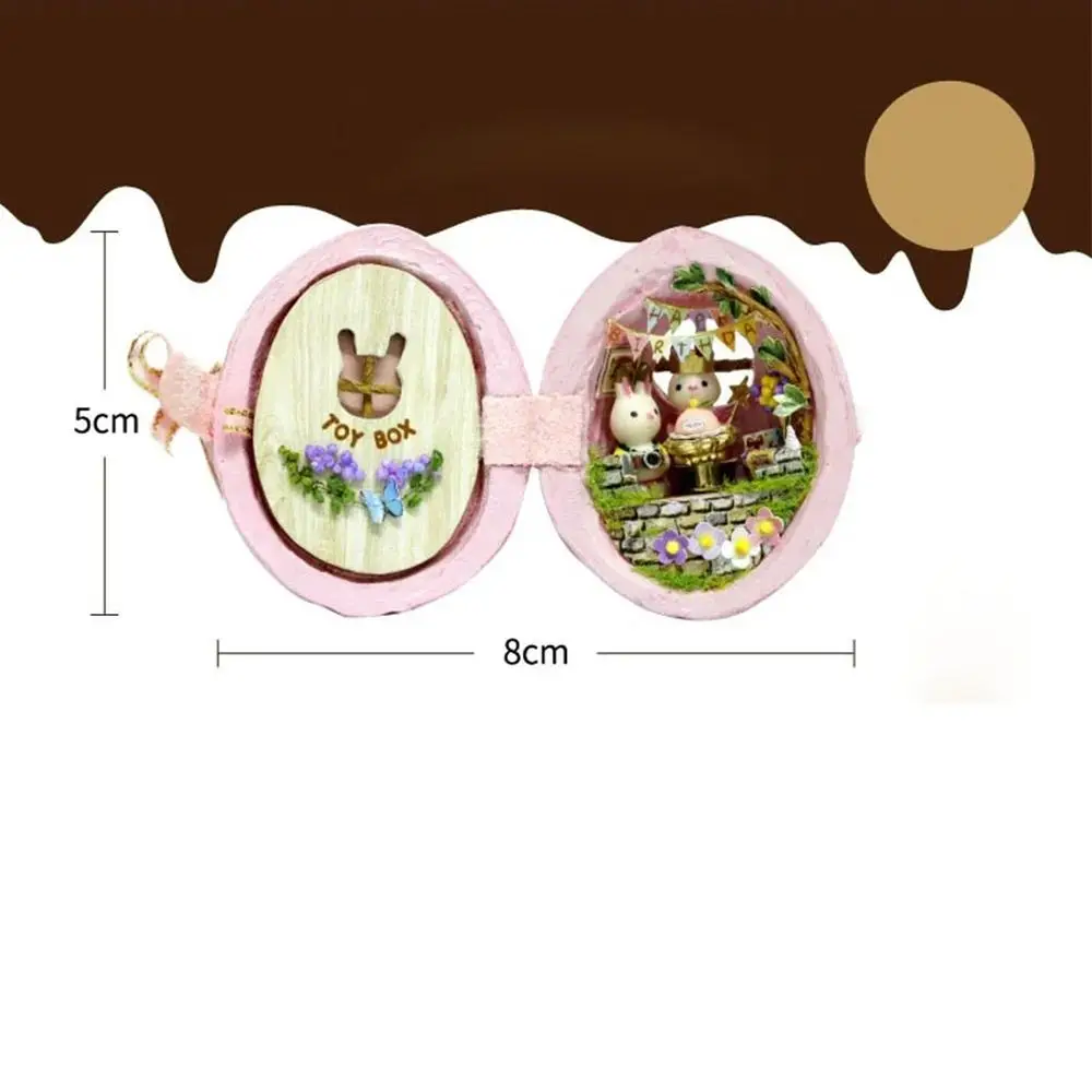 DIY Cabin Model Micro Walnut World Miniatuur Dollhouse Kit Nut Secret 3D Houten Miniaturas Dollhouse Handgemaakt