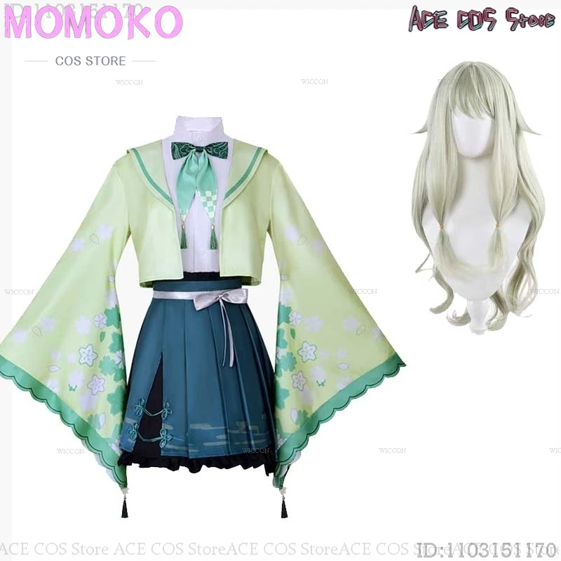 Kusanagi Nene Cosplay Costume Anime Project Sekai Colorful Stage Cos Pjsk Green Top Skirt Wig Halloween Gilrs Game Clothing