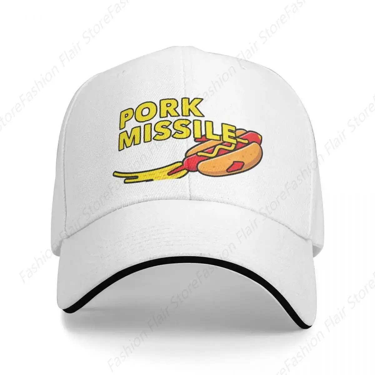 

Hot Dog Pork Missile Wiener Rocket Ship Funny HotdogologistCap Baseball Cap Beach Golf Custom Cap Hip Hop Boy Women's