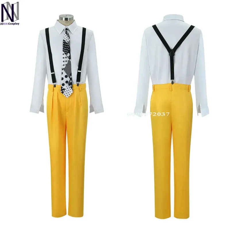 2024년 할로윈 더 마스크 짐 카리 옐로우 슈트 & 마스크 코스프레 의상 남성 롤플레잉 의상 신상 할로윈 파티 코스튬