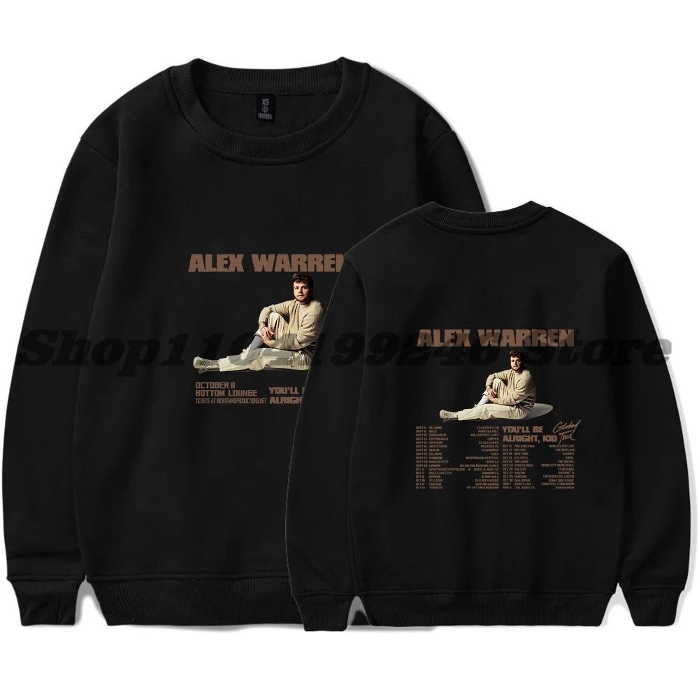 أليكس وارن ستكون على حق كيد جولة ميرش Crewneck بلوزات تأثيري النساء الرجال موضة كم طويل