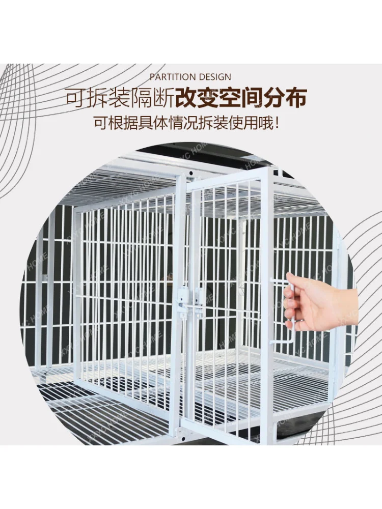 Three layer cat cage with partition multi-layer breeding cage foster cage household large cat cage dog cage cage pour chat