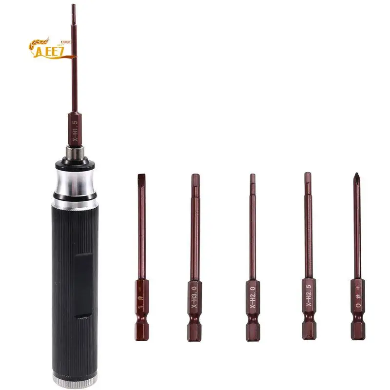 AEE7-6-In-1 Hex Screwdriver 1.5/2.0/2.5/3.0Mm Repair Tool Kit Set For RC Helicopter Airplane Drone Aircraft RC Cars RC Boats