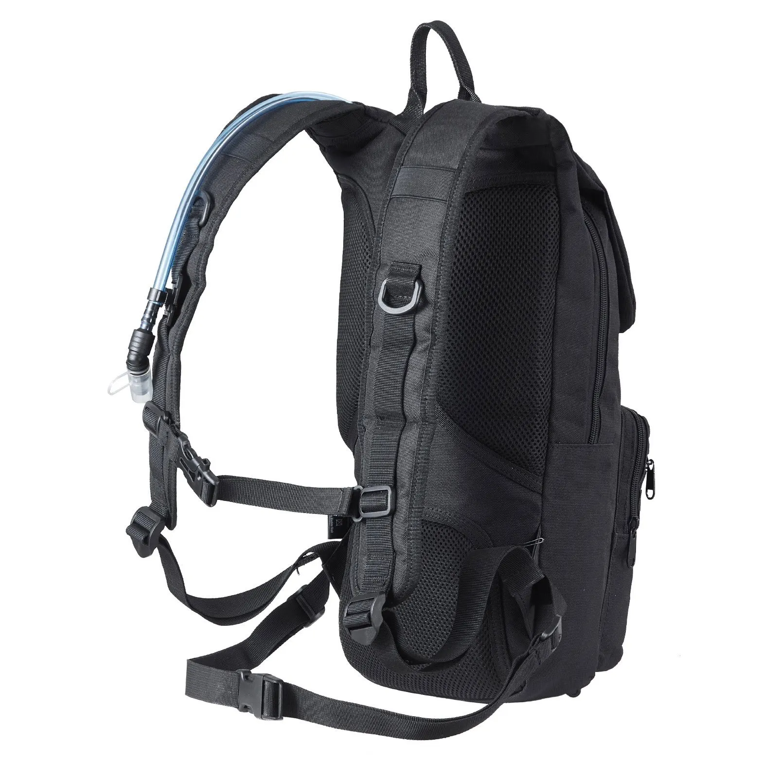 Hydration Backpack, Water Backpack with 3L TPU Water Bladder, Tactical Molle Hiking Hydration Pack with Storage for Men Women